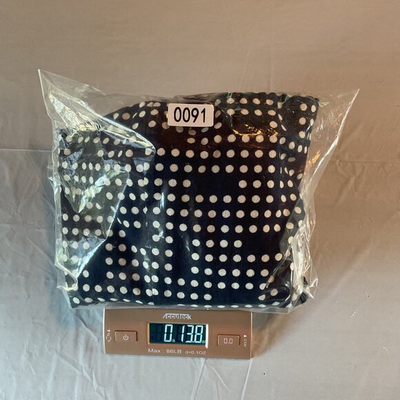 Gap Strapless Navy & White Polka Dot Dress Size 2 Cotton & Linen Blend Knee Leng - Picture 8 of 8